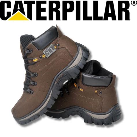 Bota Coturno Masculina Adventure Caterpillar De Couro Costurado