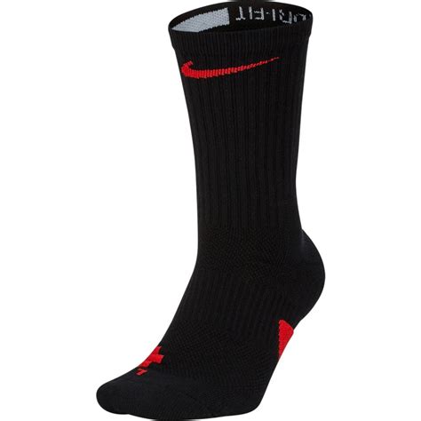 Nike Elite Basketball Crew Socks Blackuniversity Reduniversity Red