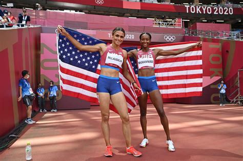 Tokyo Olympics Sydney Mclaughlin Tops Dalilah Muhammad For Hurdles Gold