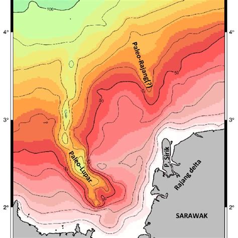 Bathymetric Map Generated From Compiled Data Figure Colour Palette