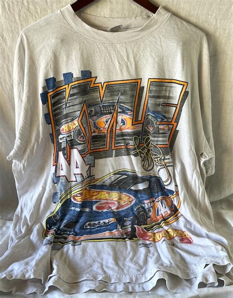 Vintage Kyle Petty Nascar Hot Wheels Tee Shirt X Gem
