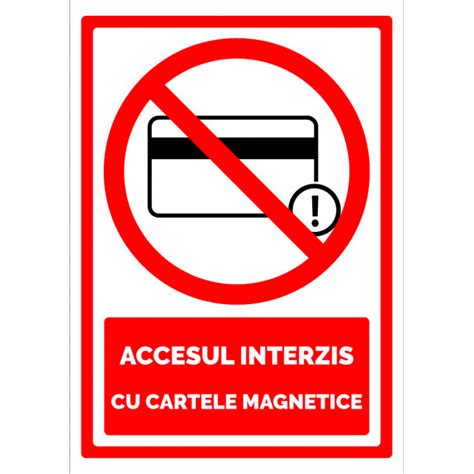 Semn Accesul Interzis Cu Cartele Magnetice