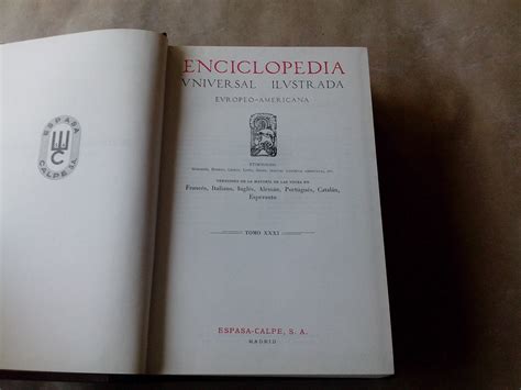 Enciclopedia Universal Ilustrada Europea Americana Tomo Xxxi By