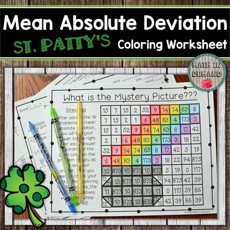 Worksheet Mean Absolute Deviation