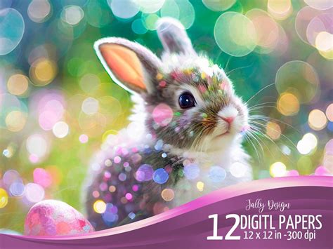 Baby Bunny in a Easter Wonderland Graphic by jallydesign · Creative Fabrica