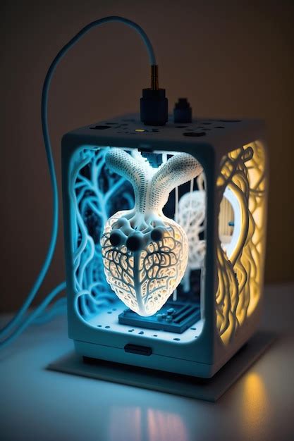 Premium Ai Image Creating Artificial Heart Medical D Printing Of