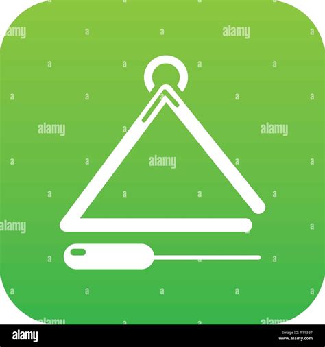 Musical Triangle Icon Green Vector Stock Vector Image Art Alamy