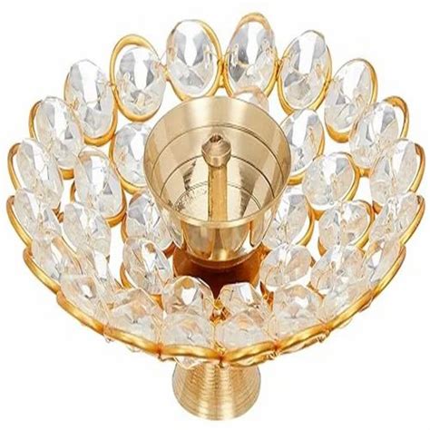 Crystal Akhand Diya Decorative Brass Oil Lamp At Rs Piece Metal