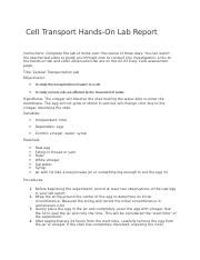 02 03 Cell Transport Lab Report Docx Cell Transport Hands On Lab