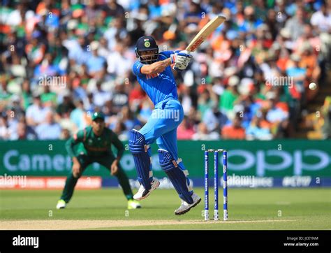 Indias Shikhar Virat Kohli In Action During The Icc Champions Trophy