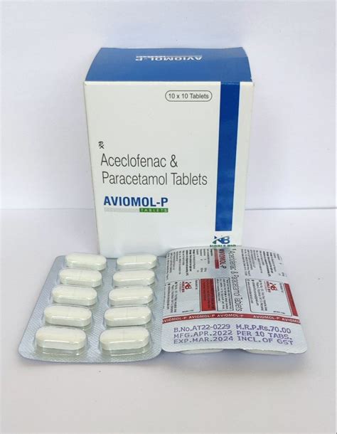 Aceclofenac 100 Mg Paracetamol 325 Mg At Rs 700 Box Aceclofenac