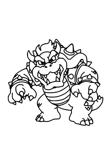 Bowser Grande Para Colorir Imprimir Desenhos