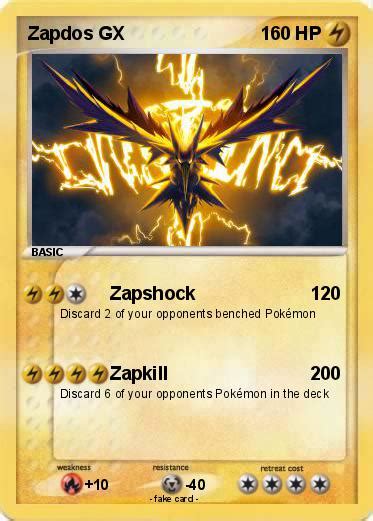 Pokémon Zapdos Gx 2 2 Zapshock My Pokemon Card