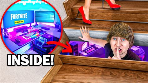 I Built A Secret Gaming Room To Hide From My Mom Realtime Youtube Live