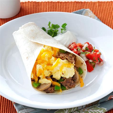 sausage breakfast burritos recipe taste  home