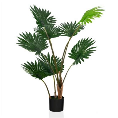 4ft Artificial Tree Artificial Fan Palm Tree Fake Palm Plant For Indoor Outdoor 1 Unit Kroger