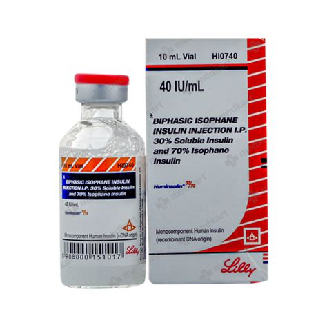 HUMINSULIN 30 70 40IU VIAL 10 ML Price Composition Generic