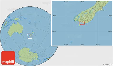 Savanna Style Location Map of Invercargill