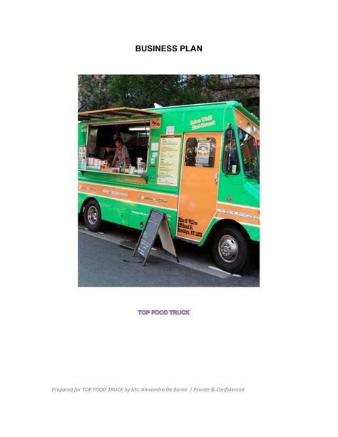 Free Printable Food Truck Business Plan Templates For Success PDF