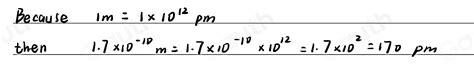 Solved: Consider the diameter of a carbon atom which is measured to be ...