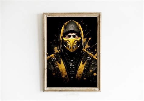 Mortal Kombat Skorpion Character Fatality Home Decoration Video Game