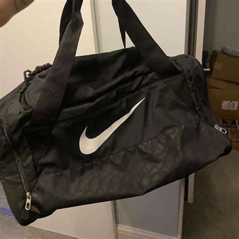 Nike duffel bag Condition 9/10 Colour black/white... - Depop