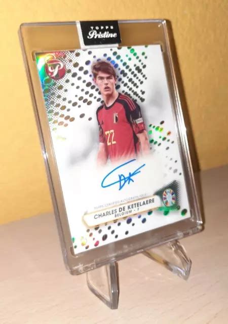 TOPPS PRISTINE UEFA Road To Euro 2024 Charles De Ketelaere Encased Auto