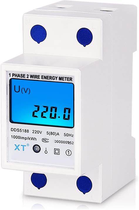 LCD Digitale Stromzähler Geeicht Wechselstromzähler Hutschiene KWh