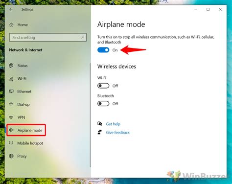 How To Turn On Or Off Airplane Mode In Windows Winbuzzer