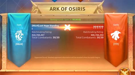 Rise Of Kingdoms Ark Of Osiris Lh K Vs L K