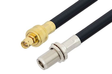 SMA Male To N Female Bulkhead Low Loss Cable 60 Inch Length Using LMR