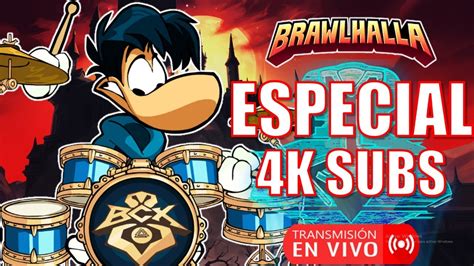 Celebrando los 4k jugando con subs Directo de Brawlhalla Español