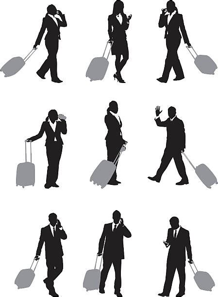 Business Man Walking With Suitcase Illustrations Royalty Free Vector