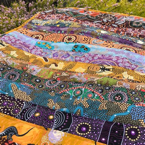 Australian Aboriginal Fabric Quilt Etsy