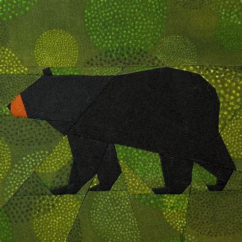 Black Bear Paper Piecing Quilts Bear Quilts Paper Pieced Quilt Patterns