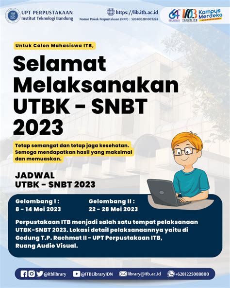 Selamat Melaksanakan UTBK SNBT 2023 Perpustakaan ITB