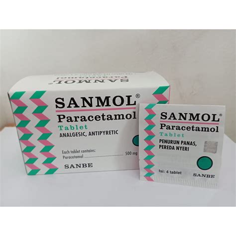 Jual SANMOL 500MG 1 STRIP ISI 4 TABLET Shopee Indonesia