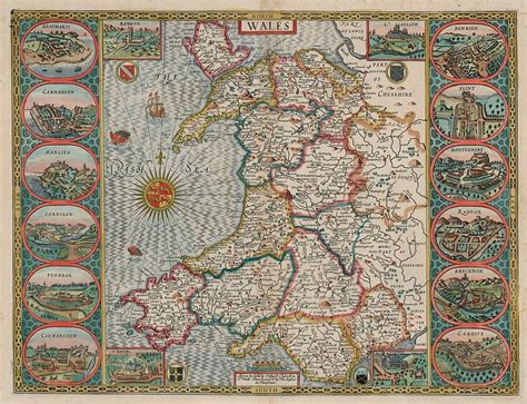 Map of Wales (1610) by John | Free Photo Illustration - rawpixel