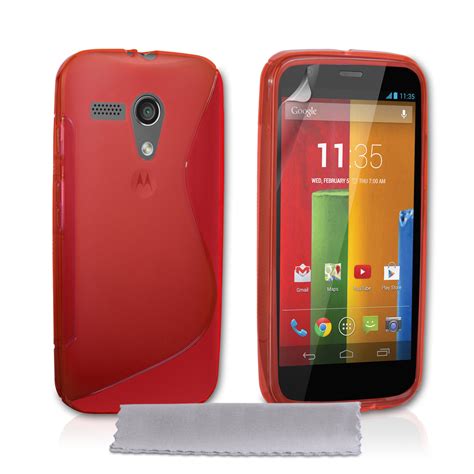 Caseflex Motorola Moto G Silicone Gel S Line Case Red