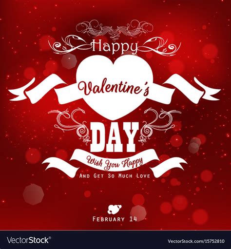 Happy valentines day background with party poster Vector Image