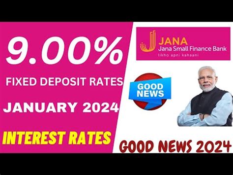 Jana Small Finance Banks Fixed Deposit Interest Rates January 2024 Get