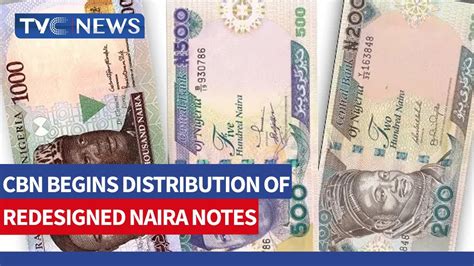 Cbn Begins Official Distribution Of New Naira Notes Youtube