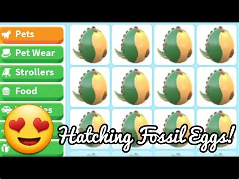 Hatching Fossil Eggs Adopt Me Roblox Youtube