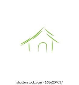 Hut Logo Design Template Hand Drawn Stock Vector (Royalty Free) 1686204037 | Shutterstock