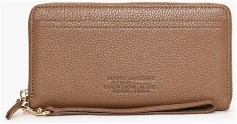 Marc Jacobs The Leather Continental Argan Oil Wallet In Brown Lyst Uk