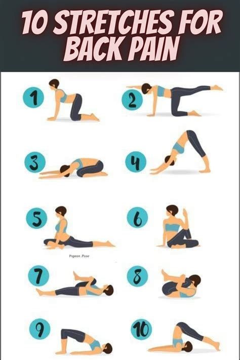 10 Stretches For Back Pain Relief Exercises Stretches Exercises For