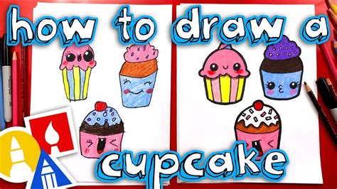 How To Draw Funny Cupcakes Art For Kids Hub Valentines Art For Kids