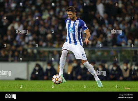 Portos Serbian Midfielder Marko Grujic In Action During The Uefa