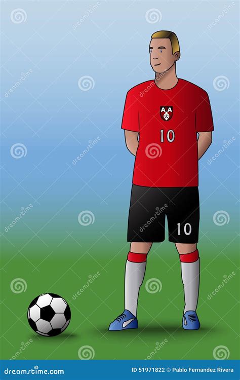 Soccer Player stock illustration. Illustration of match - 51971822