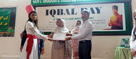 Iqbal Day Celebration - Govt. Graduate College for Women Dubai Mahal ...